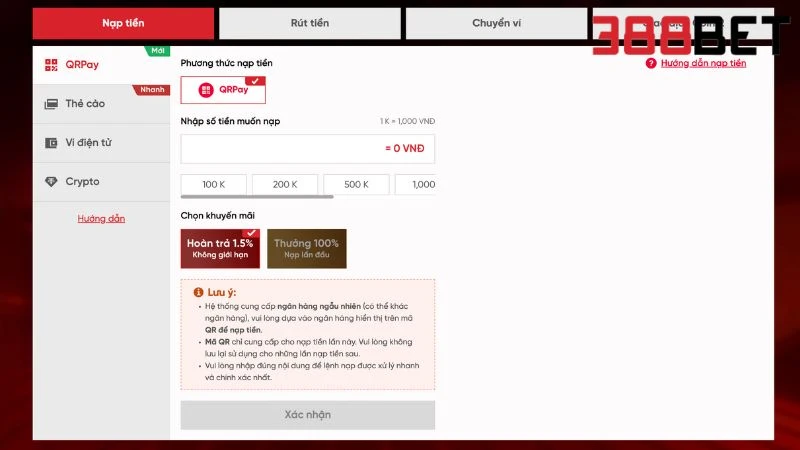 Nạp qua QR Pay tiện lợi hơn hình thức nhập tay