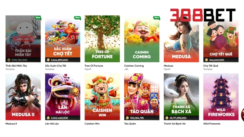 Quay hũ và săn jackpot khủng tại danh mục Slots 388Bet